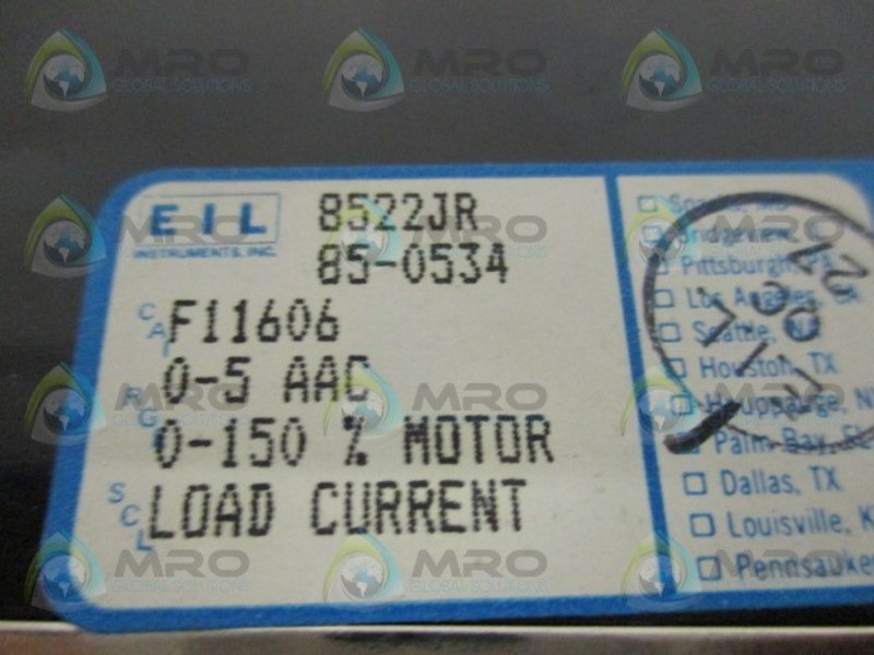 EIL INSTRUMENTS F11606 PANEL METER NSMP