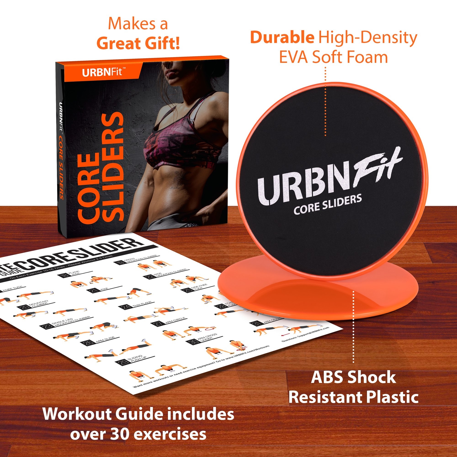 Gliding Discs Core Sliders - Dual Sided Exercise Disc For Smooth Sliding On