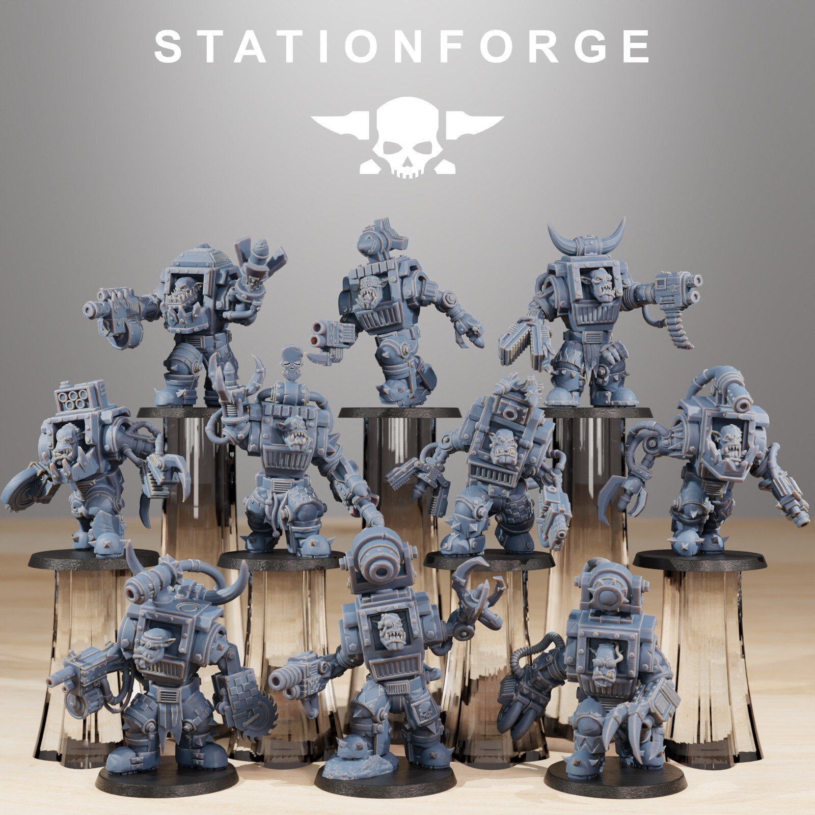 Orkaz Steelbrutes, Orc Mega Armour Nobs x 5, Stationforge