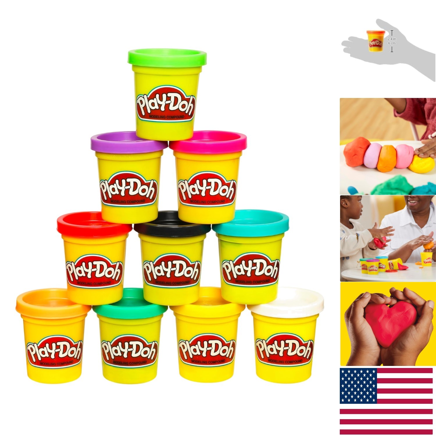 Play Doh 10-Pack Non-Toxic Assorted Colors – Perfect for Imaginative Play