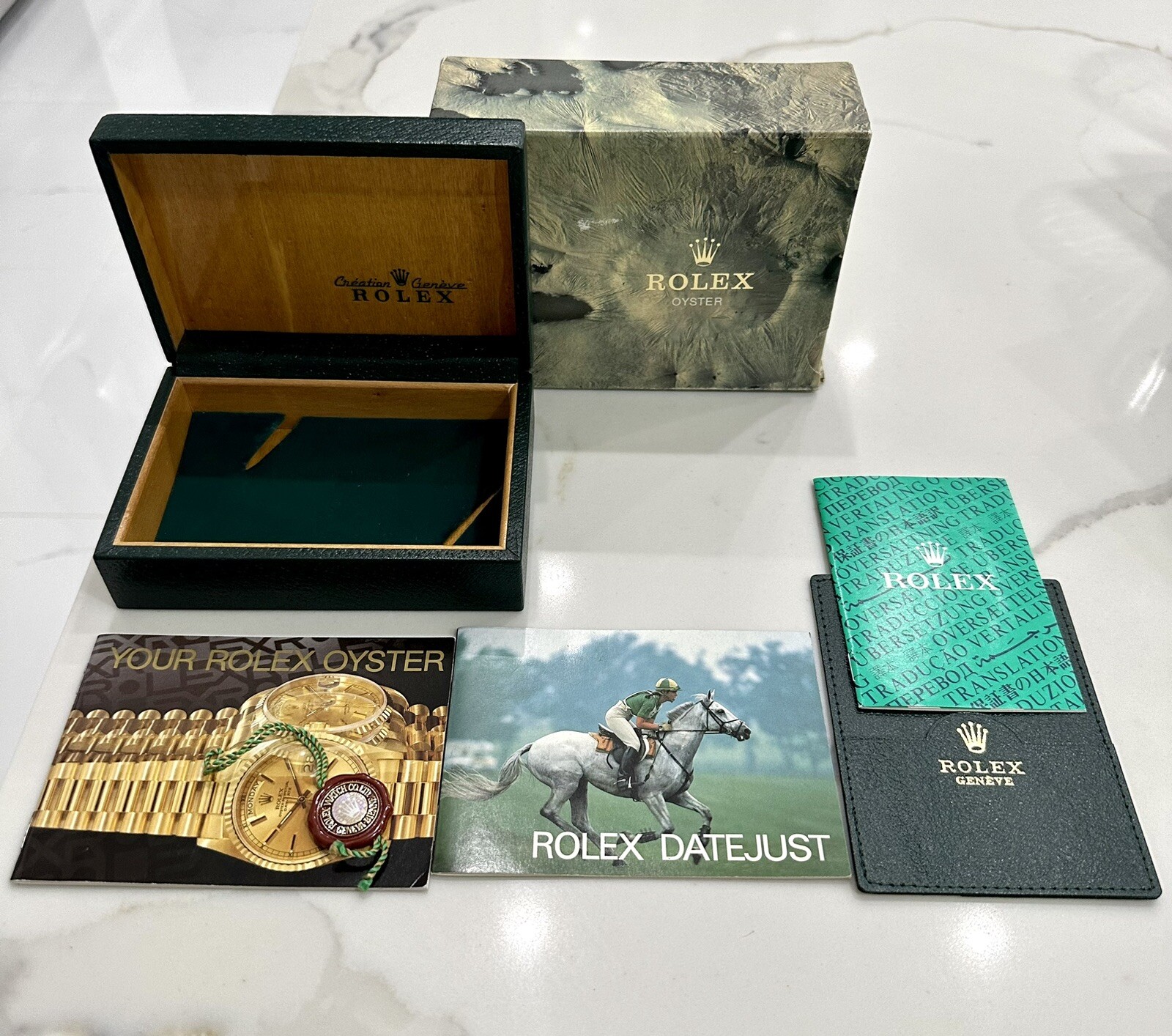 100% Genuine Rolex Datejust 16013 Box Booklets Tags FULL SET 80s Vintage