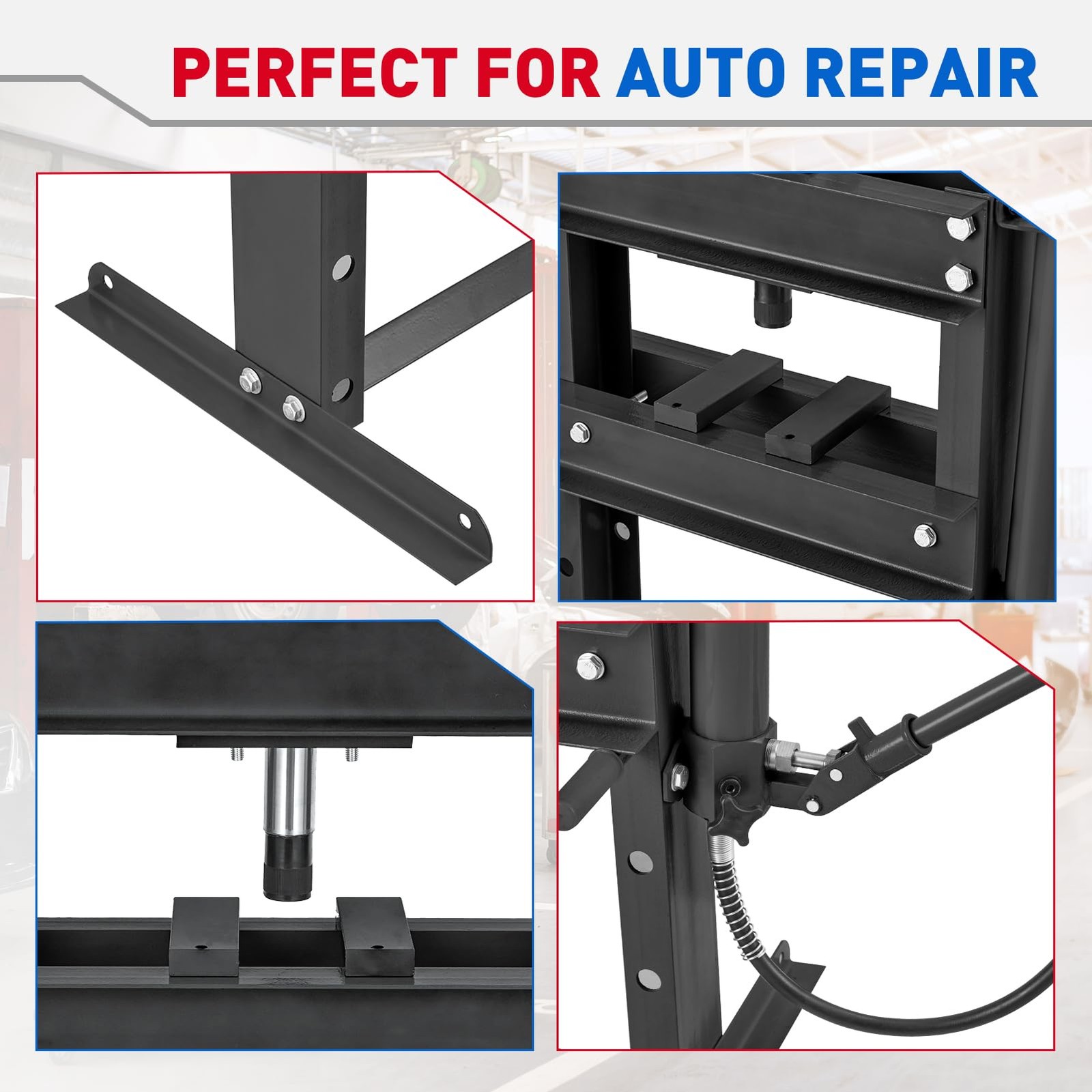 ✨Hydraulic Press 10Ton,Heavy Duty h-Frame Garage Hydraulic Shop Press,Worktable