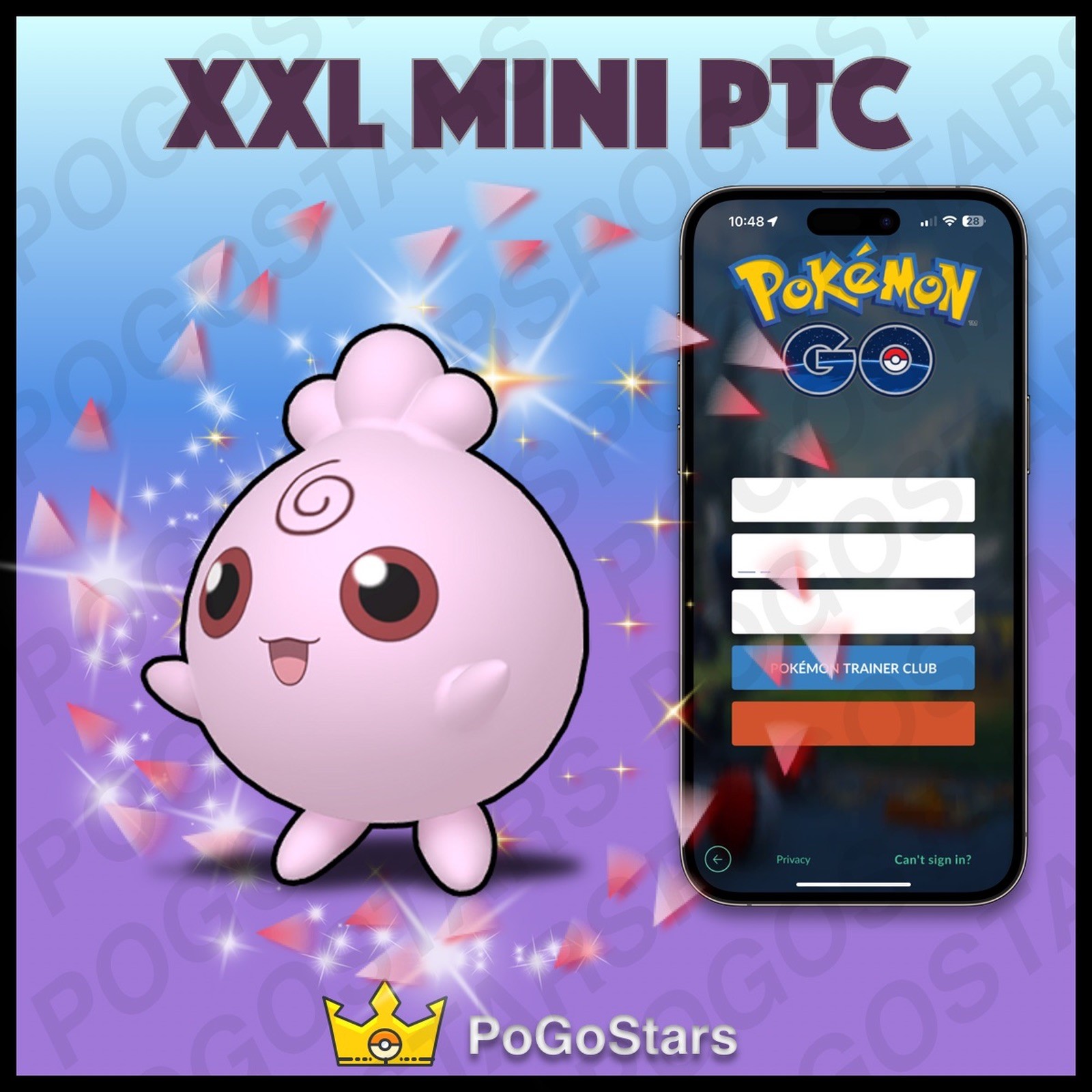 Pokémon PTC Go - XXL Shiny Igglybuff - 80K Stardust✨Read Description✨
