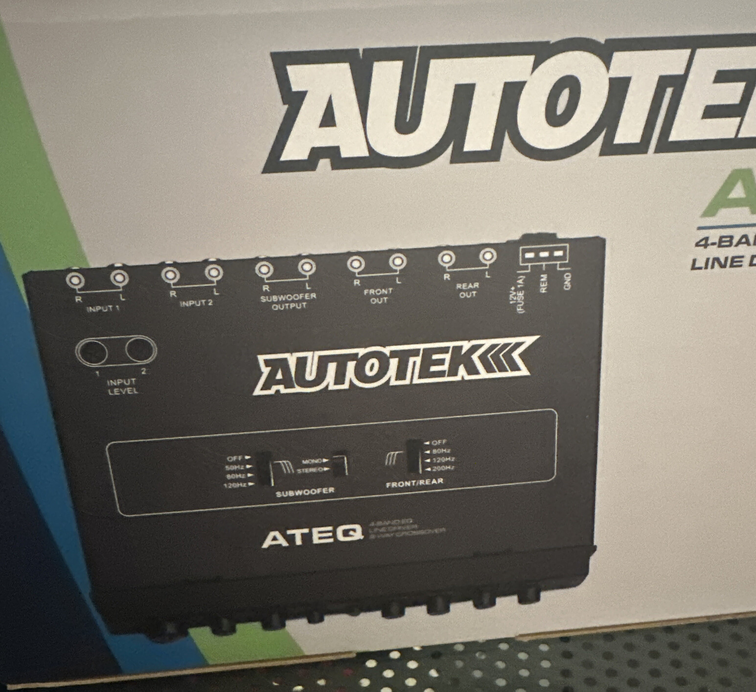 Autotek 7007 1/2 DIN 4-Band 2-Way Equalizer/Crossover