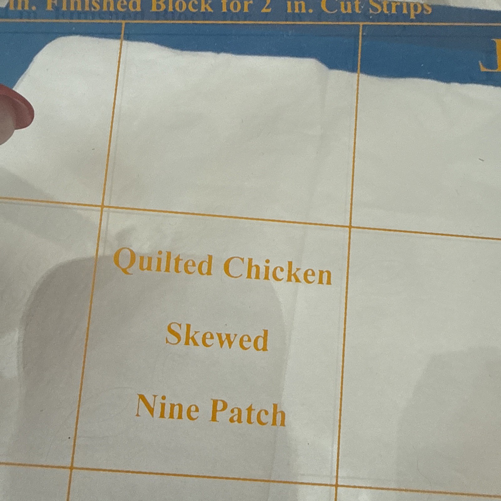 Quilt Template Skewed 9 Patch Quilted Chicken