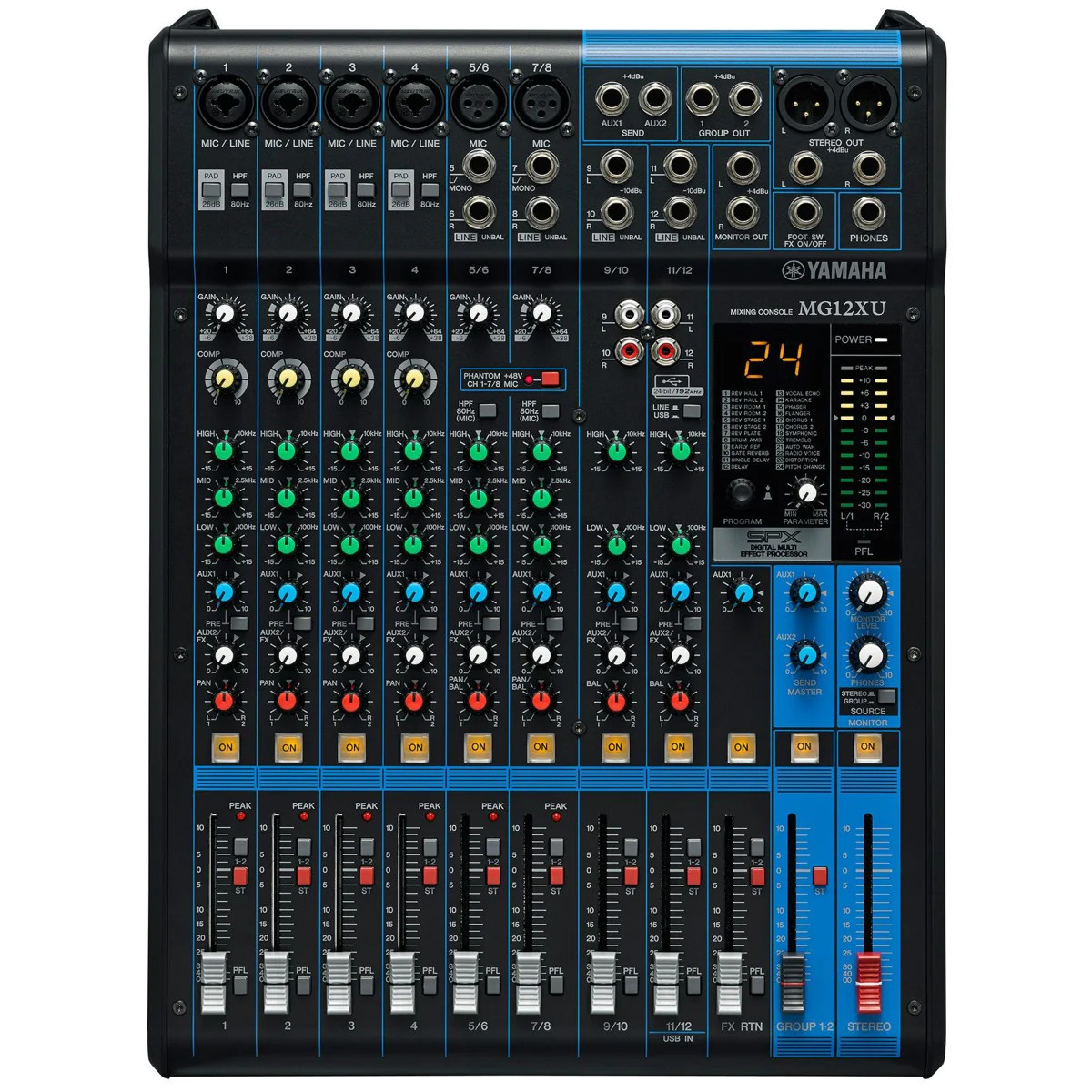 Yamaha MG12XU 12-Channel Compact Stereo Mixer and USB Audio Interface