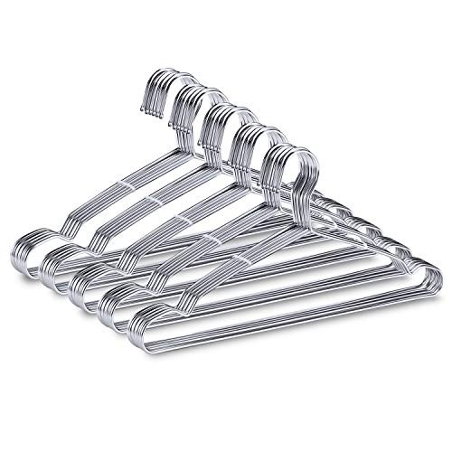 Clothes Hangers 50 Pack Heavy Duty Stainless Steel Metal Hangers 50pack Sliver