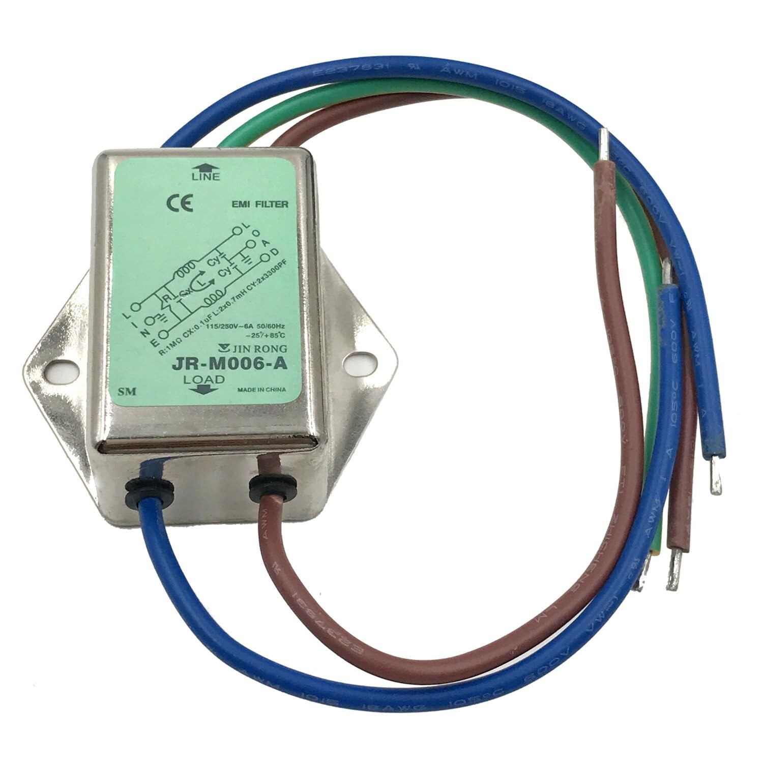 Noise Suppressor Power EMI Filter Termianl Single-Phase Line-Conditioner JIN ...