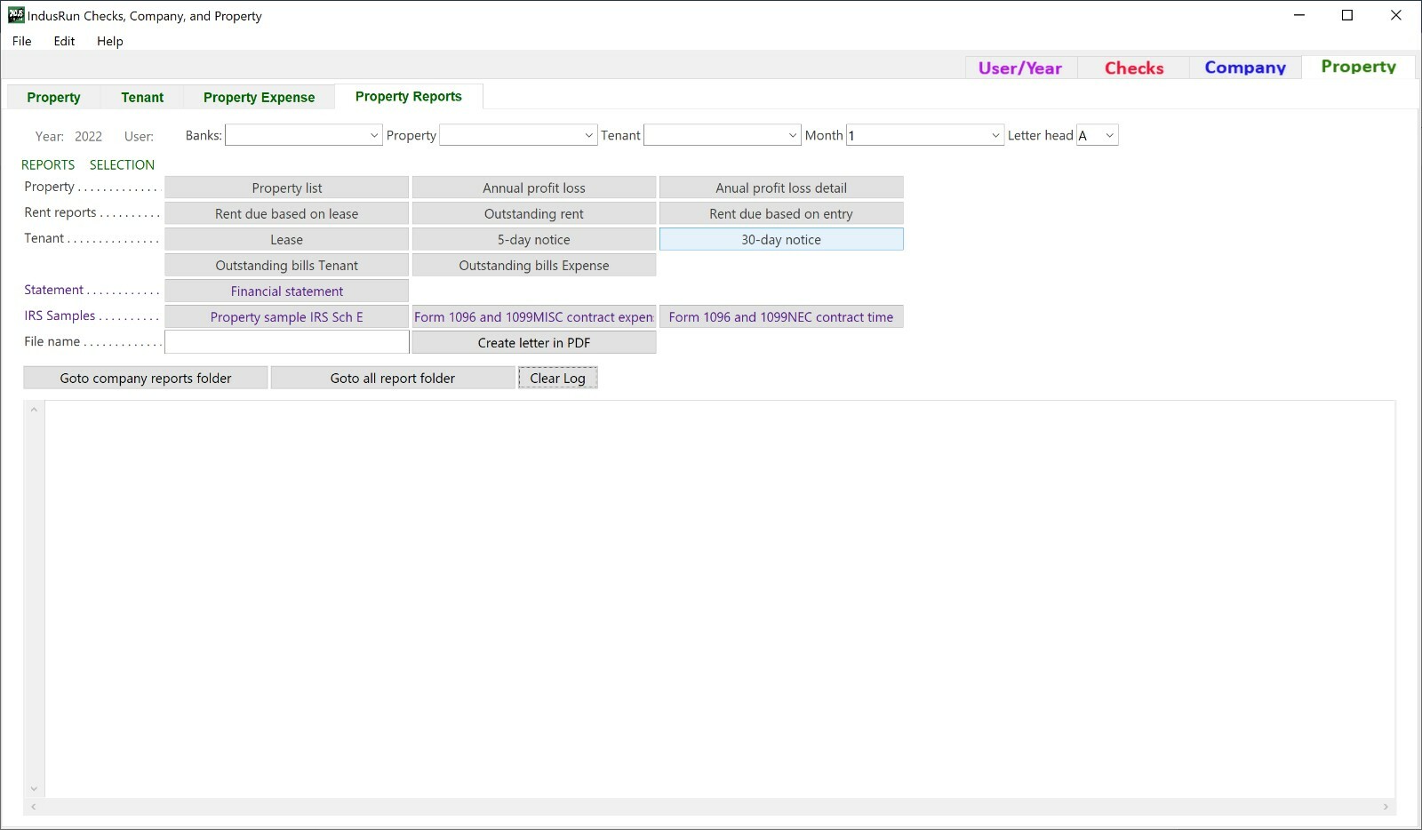 IndusRun check printing software Windows + free manage companies and properties