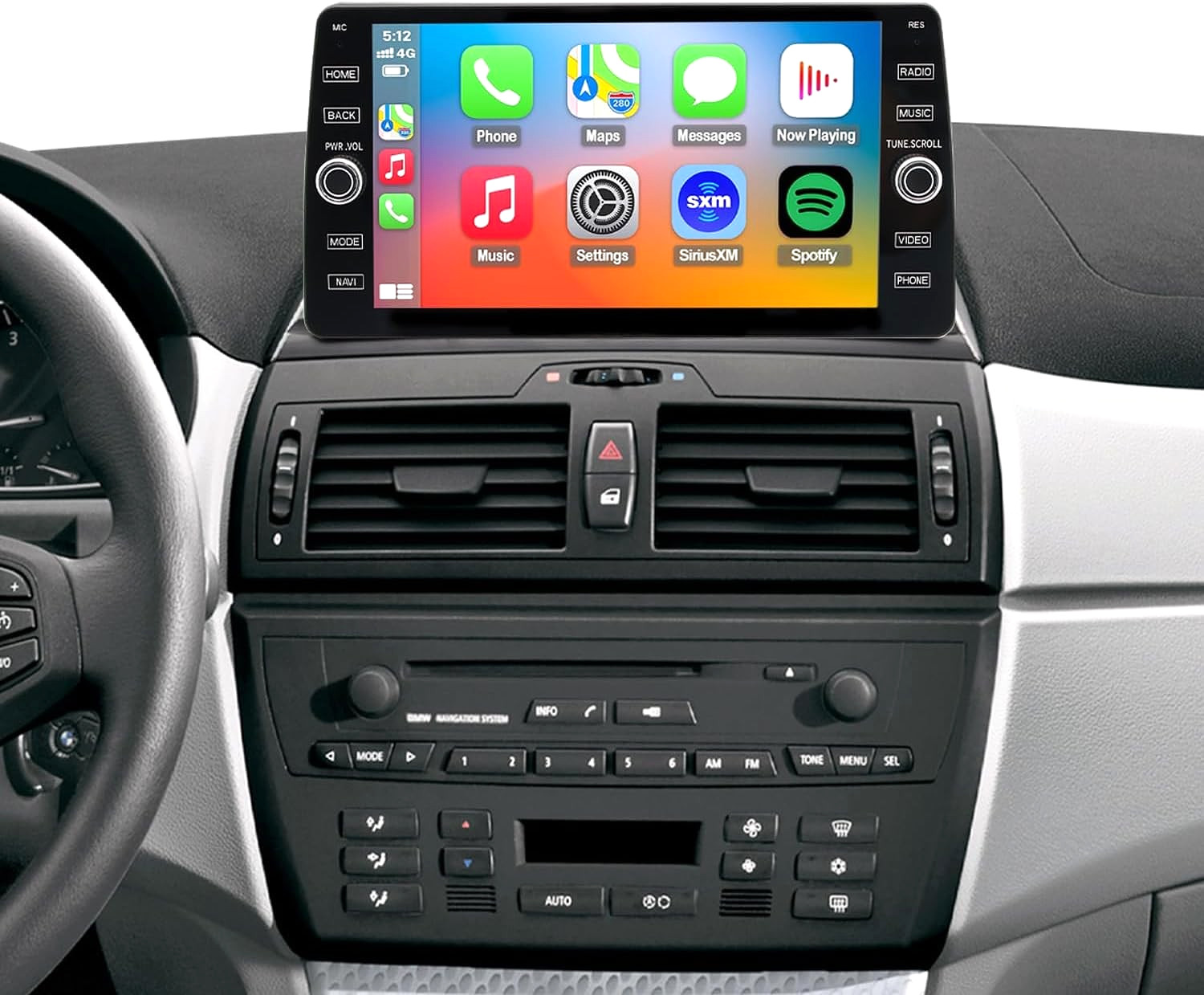 Car Stereo for BMW X3 (2004–2010) Wireless CarPlay & Android Auto 8-Core CPU SWC