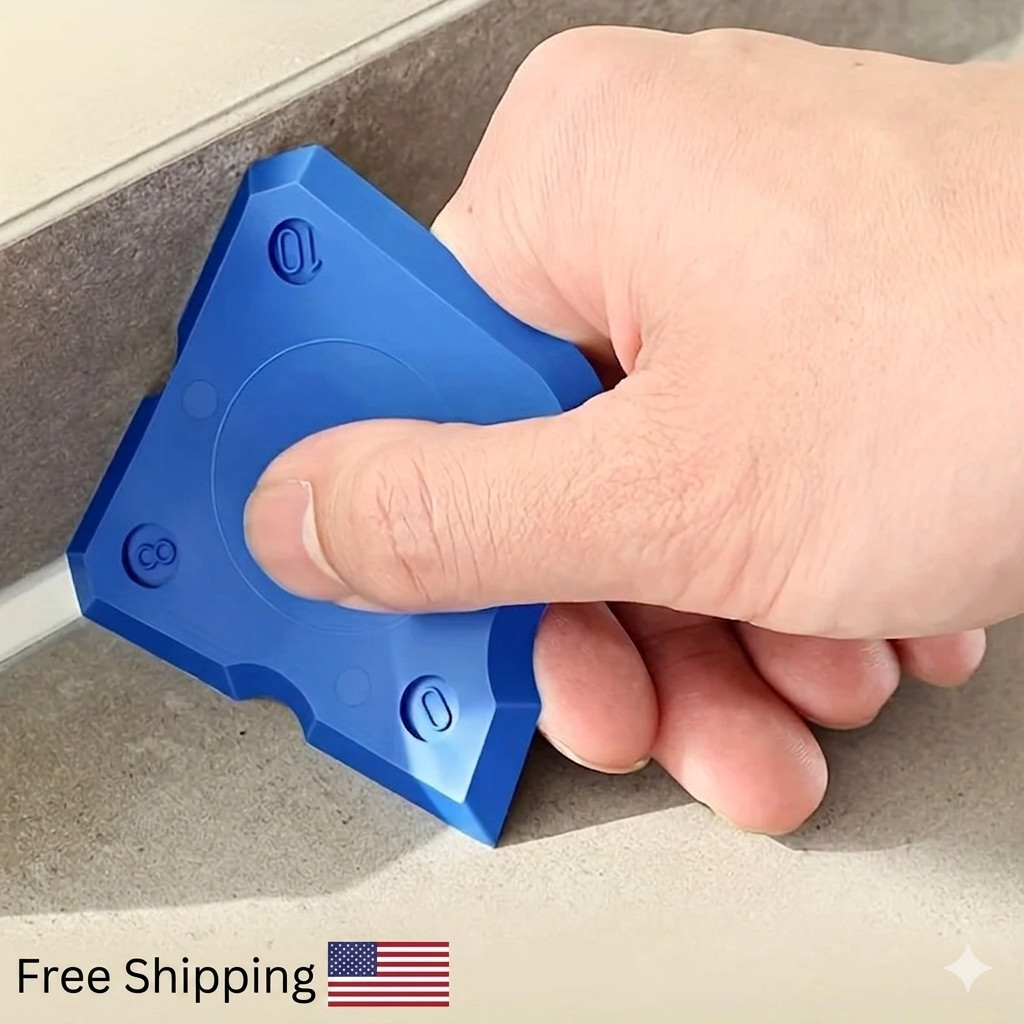 4-Piece Caulking Tool Set Kit Silicone Rubber Flexible Smooth Edge Corner