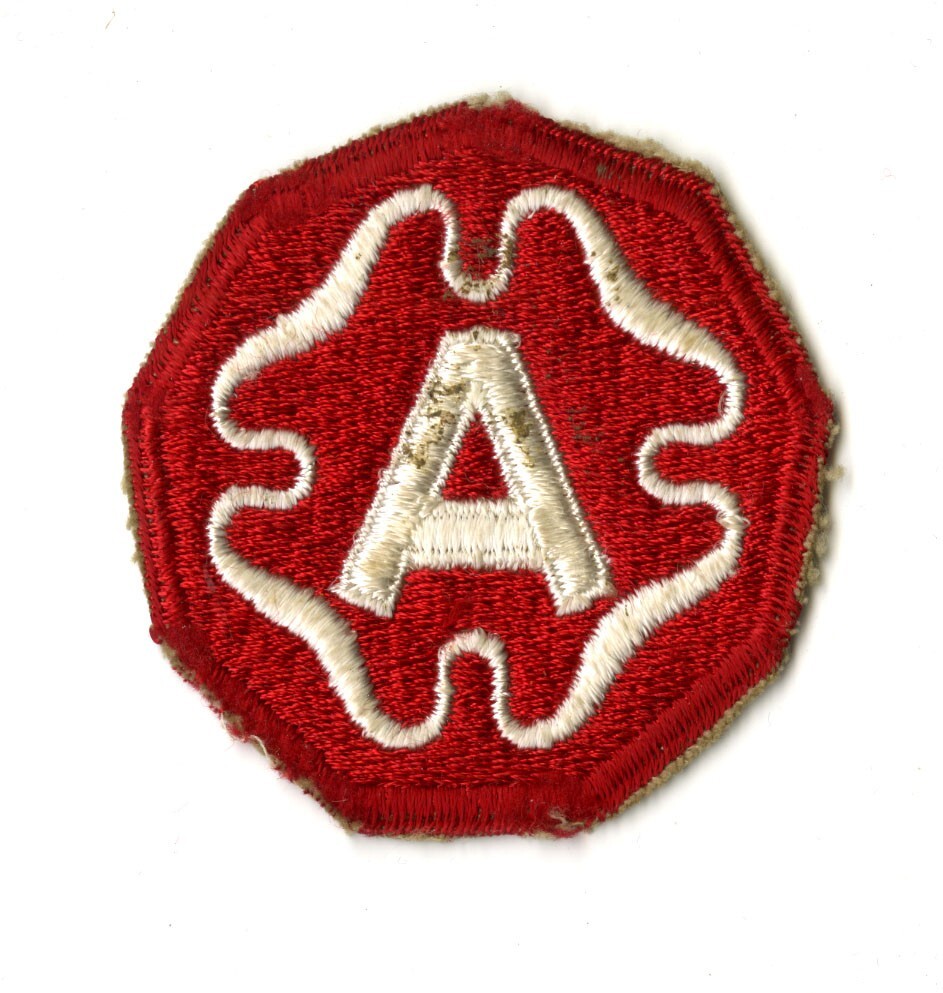 Ninth Army White Back Patch Europe Bulge Germany