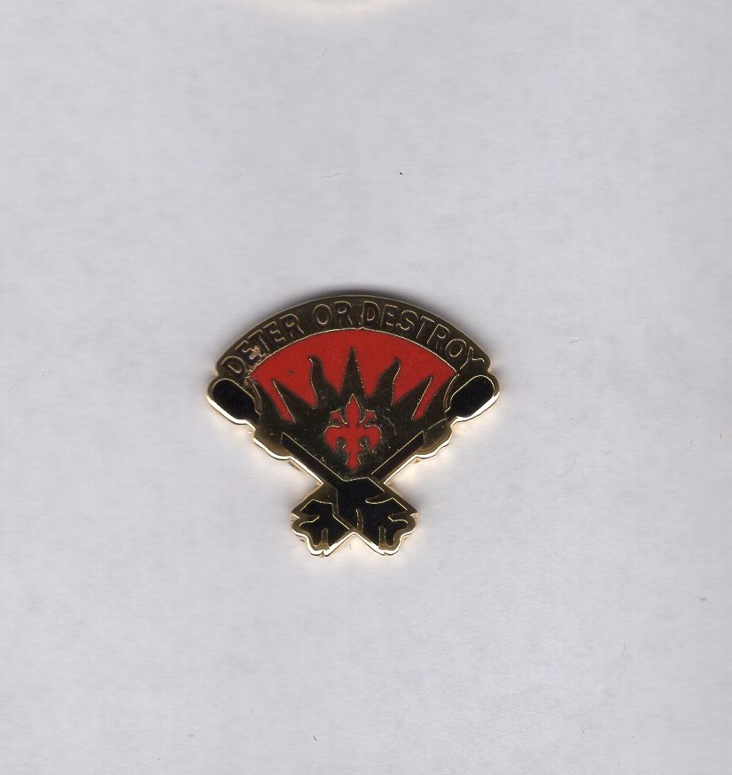 US Army 45th Air Defense Artillery Brigade ADA crest DUI badge G-23