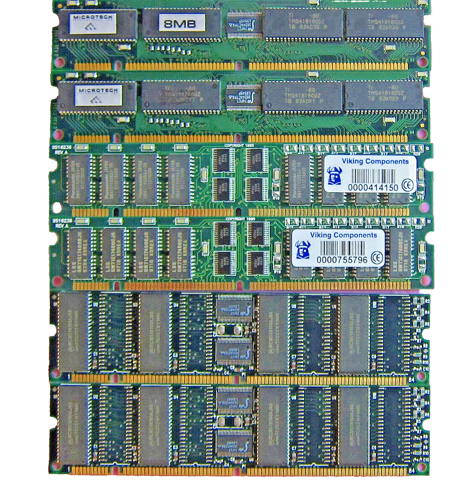 Lot of 6Pcs RAM Memory Modules for Apple Power Macintosh 7300/200
