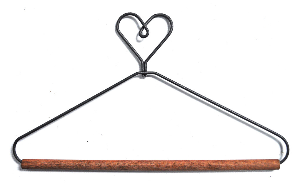 6 1/2 Inch Heart With Stained Dowel Hanger