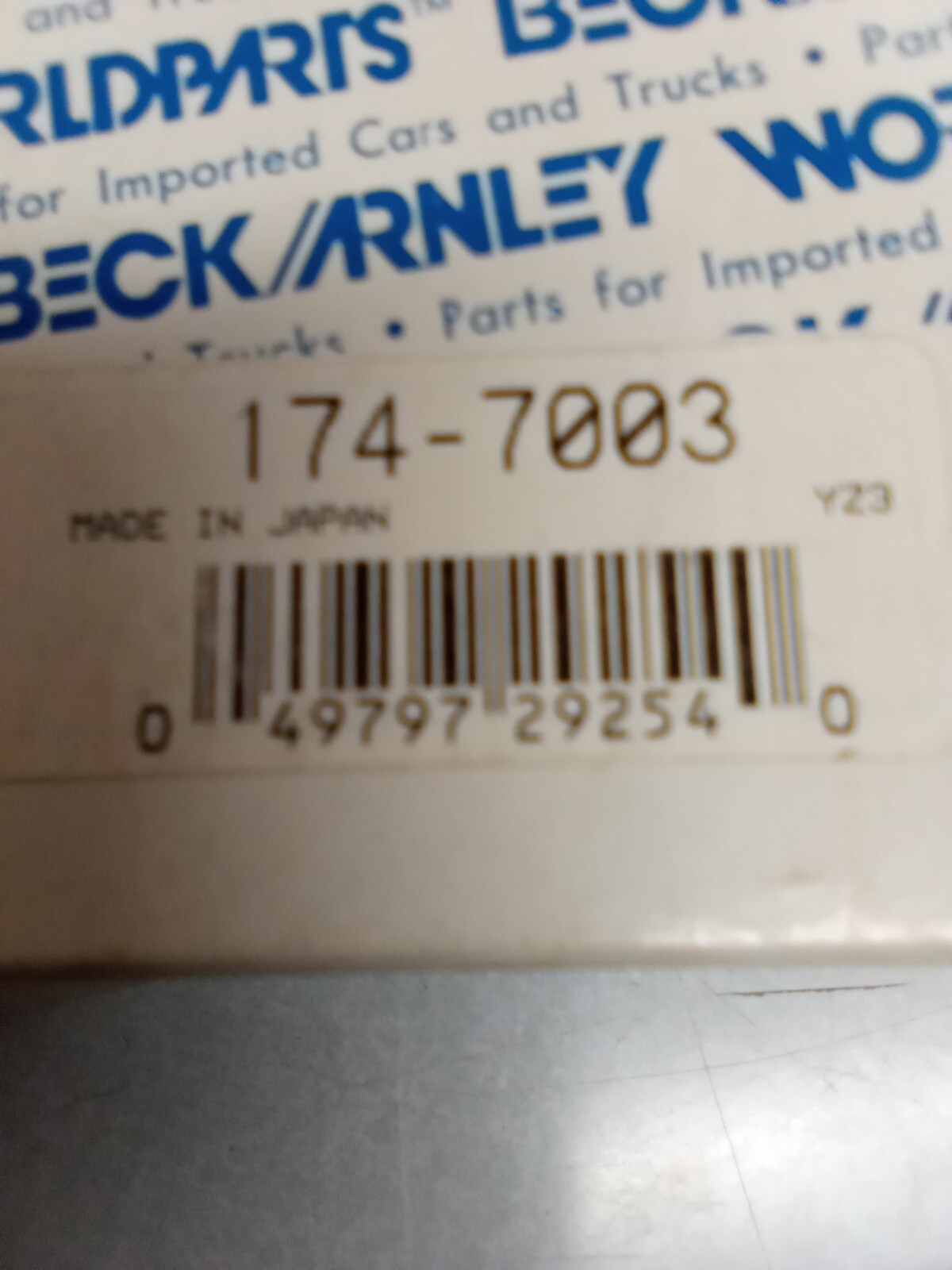 Beck Arnley and Hardware Distributor Cap 174-7003
