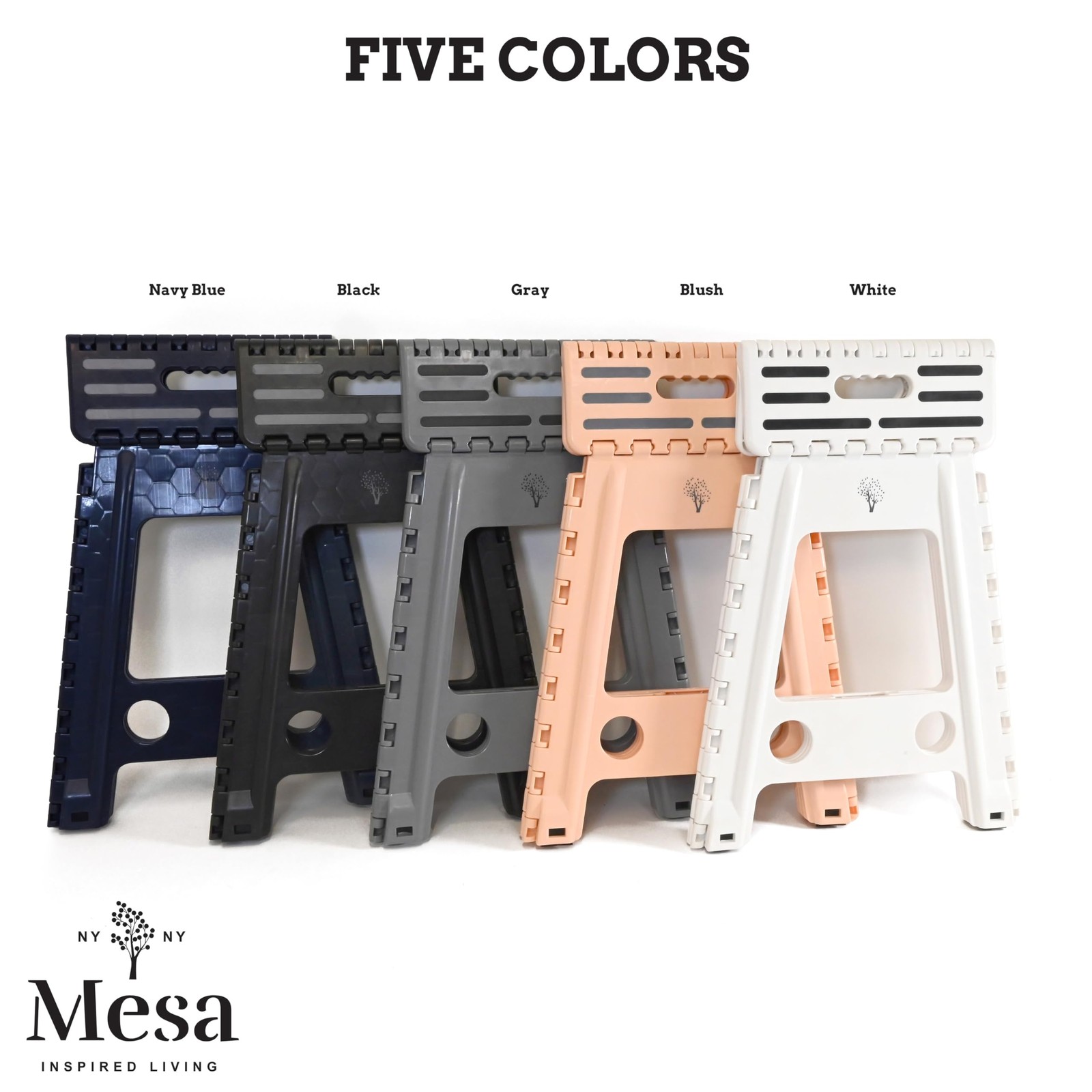 18" Step Stool, Folding Step Stools for Adults, Plastic Foldable Step Stools ...