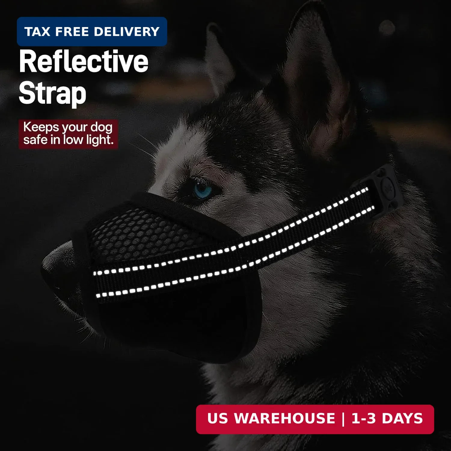2-Pack Dog Muzzle, Soft Air Mesh Muzzle Anti Biting Barking Chewing, Sec