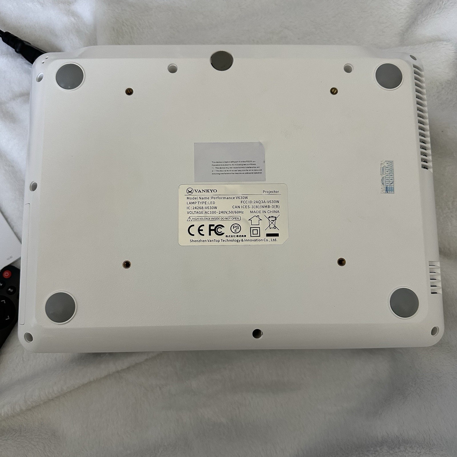 Vankyo Performance V630W Home Theater Projector White