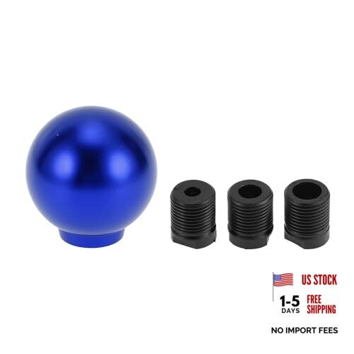 Round Ball Shift Knob Universal Gear Shifter Knob Aluminum Alloy Stick Blue