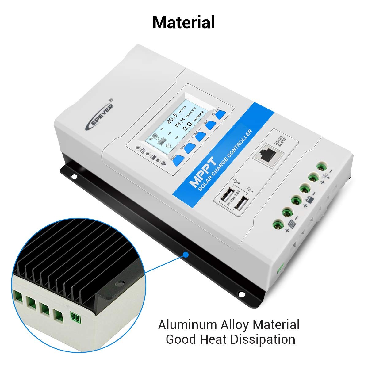 Epever 30A Mppt Solar Charge Controller 12V/24V Auto Solar Panel Charge