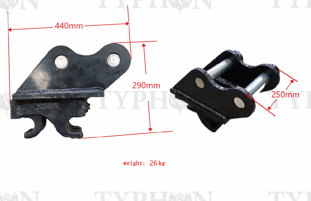 2.5Ton Mini Excavator Attachment Mechanical Quick Hitch Quick Coupler TYPHON NEW