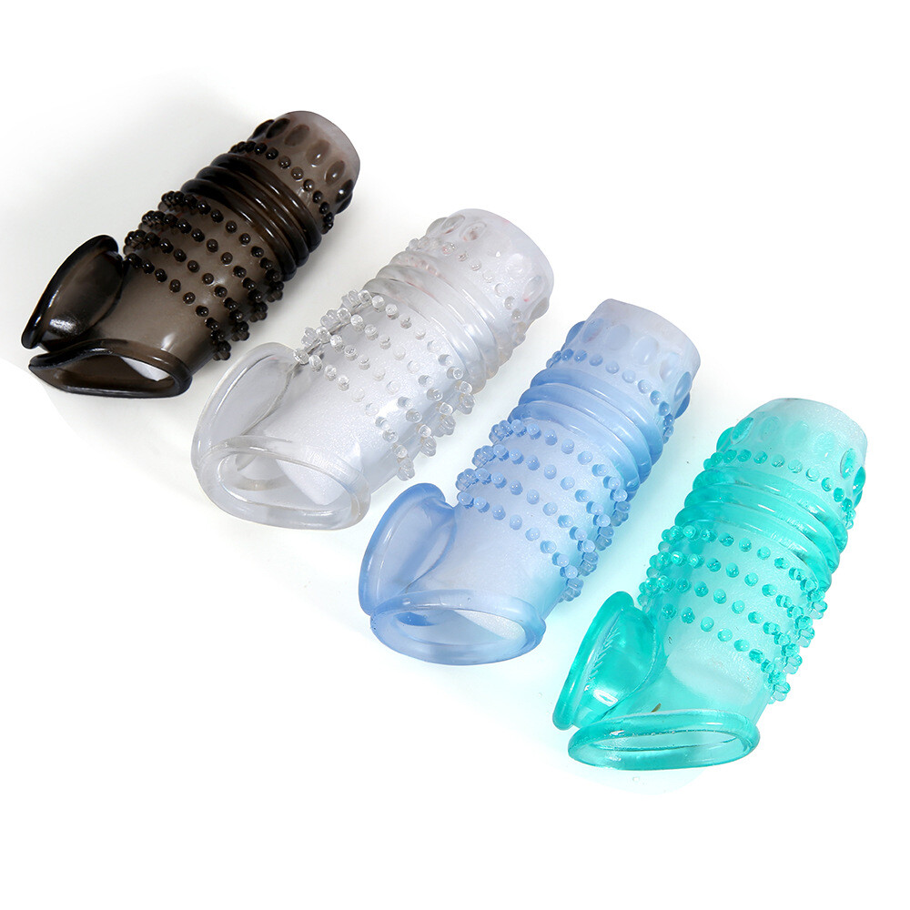 Penis Sheath Male Sleeve Girth Reusable Condoms-Extender-Enlarger-Enhancer-Toys