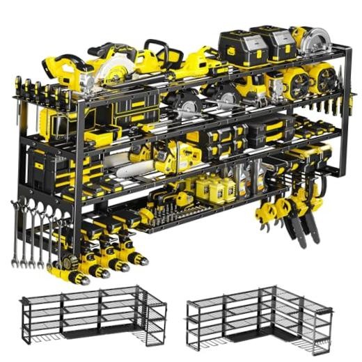 Extra Large 64" W Power Tool Organizer Wall Mount, 1000 lbs Load 64” W Black