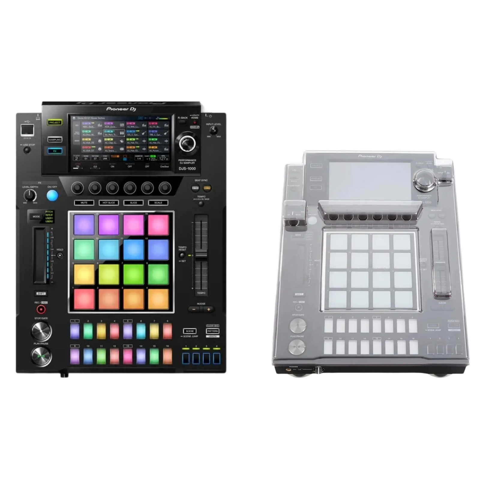 Pioneer DJ DJS-1000 Standalone DJ Sampler with Decksaver DS-PC-DJS1000 Polycarbo