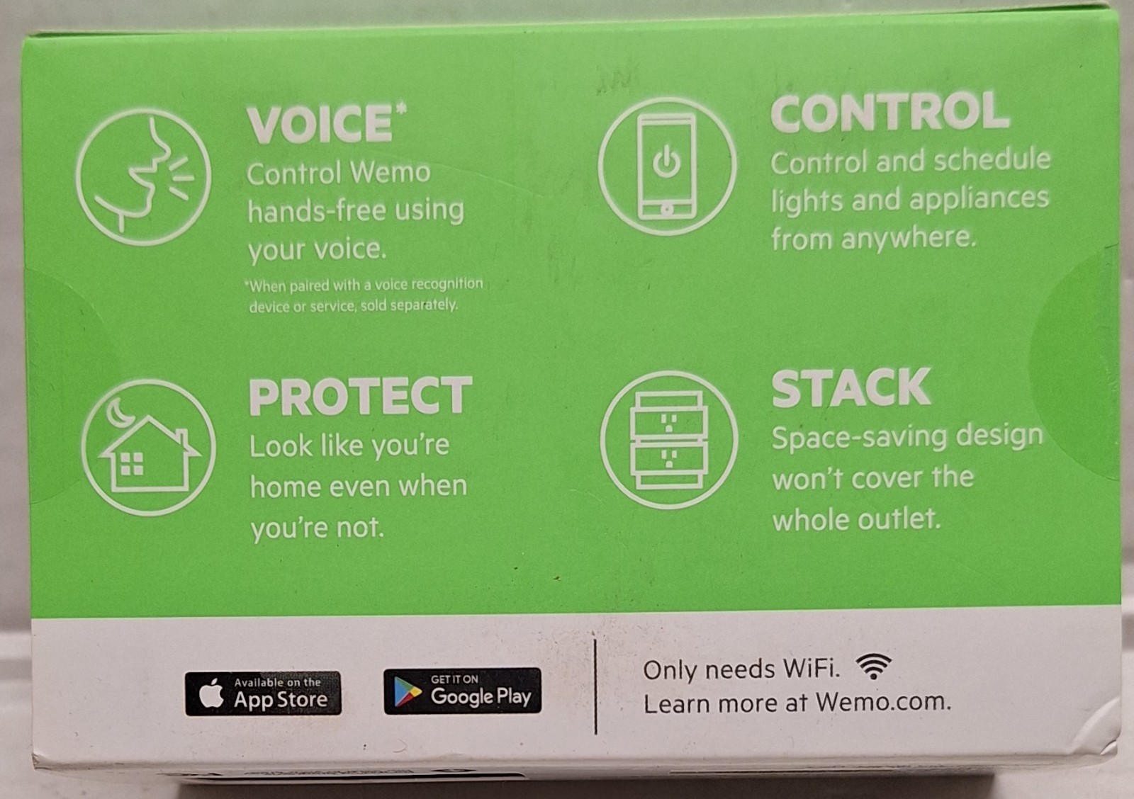 WeMo Mini Wi-Fi Smart Plug - White (F7C063) - NEW