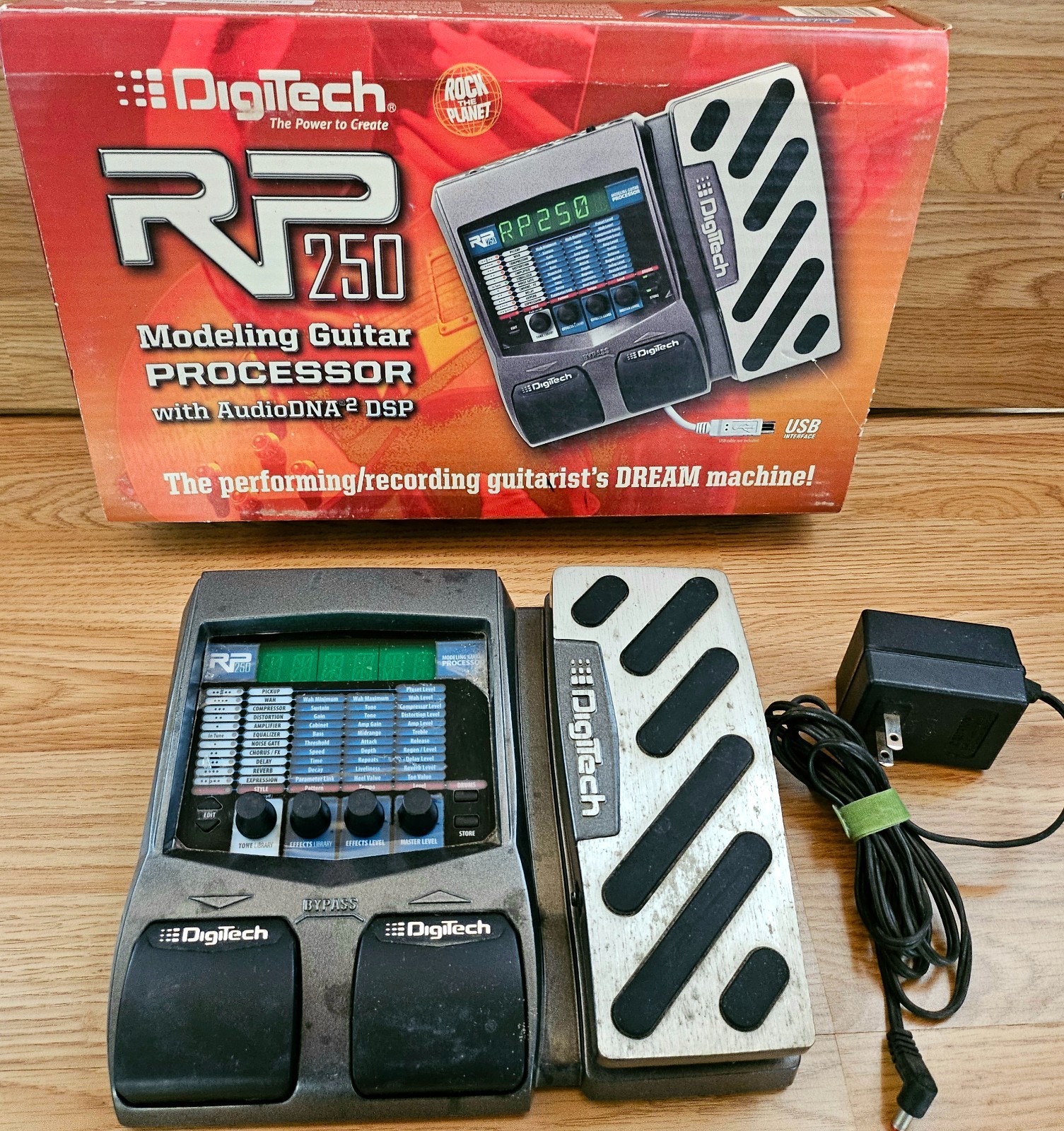 DigiTech RP250 Guitar Multi-Effects Processor Pedal with Original Power Adapter