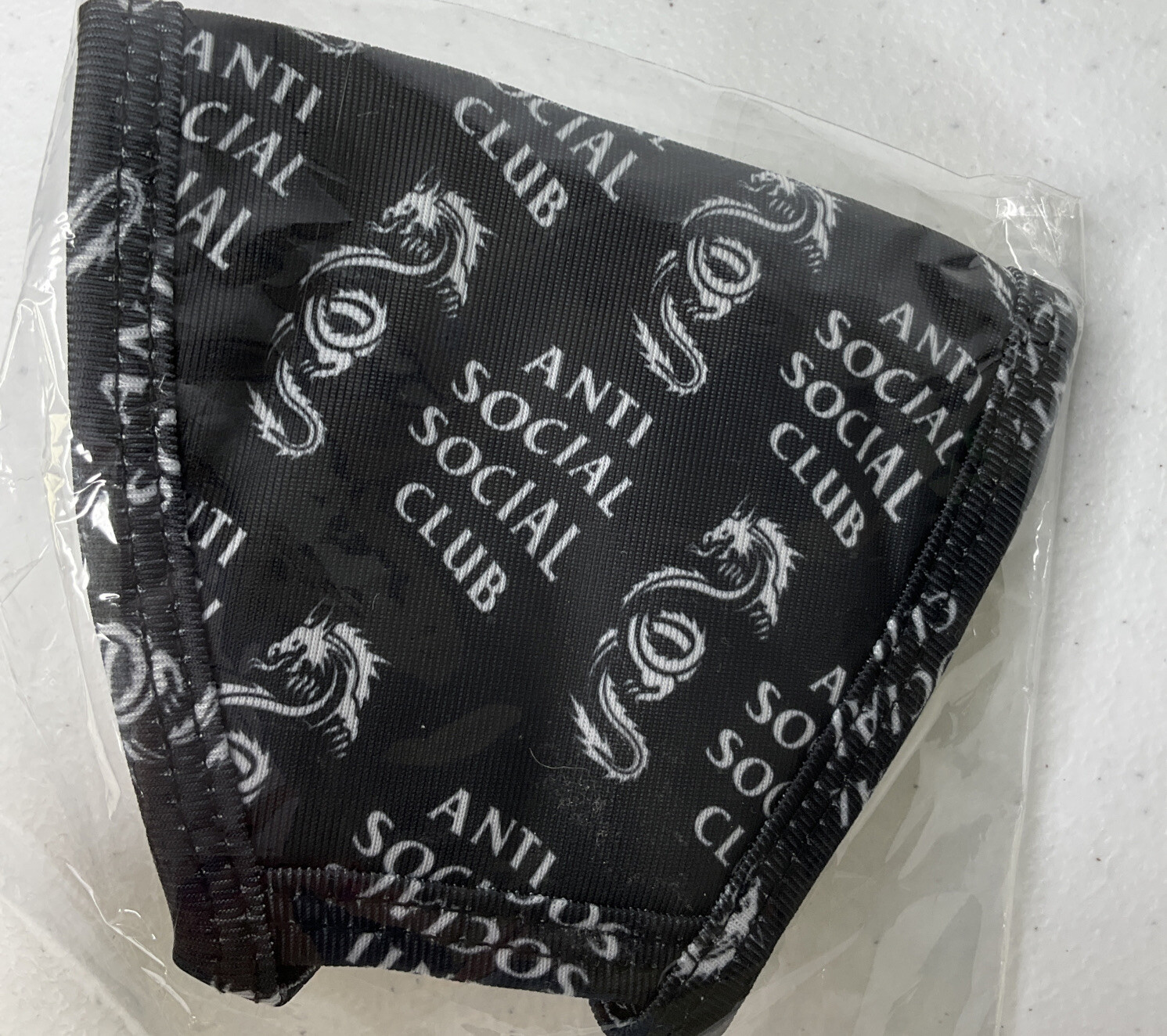 Anti Social Social Club Face Mask Dragon Print 'Last Time'  100% Authentic FW20