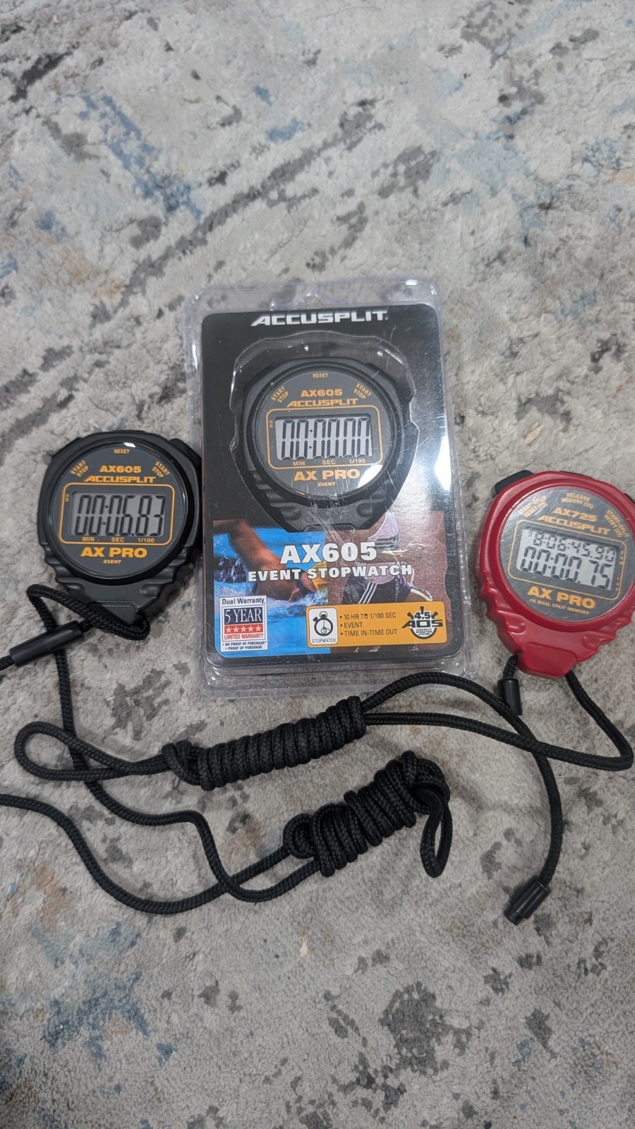 3 Accusplit AX605- AX Pro Stopwatch 1 Sealed 2 Excellent Condition