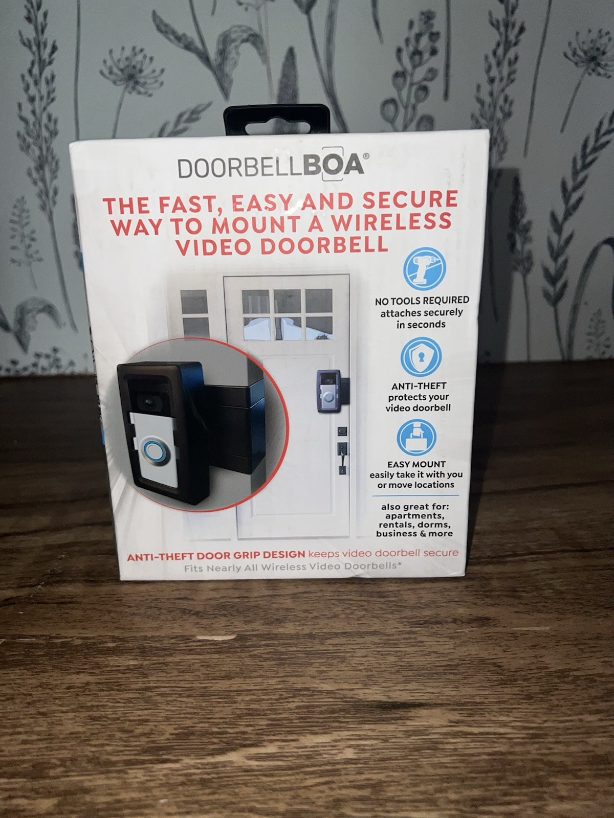 DoorbellBoa Anti-Theft Video Doorbell Door Mount, Compatible with Ring & Others
