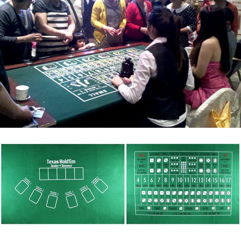 Hold em Tablecloth Flannel 21 Points Table Mat Game Entertainment