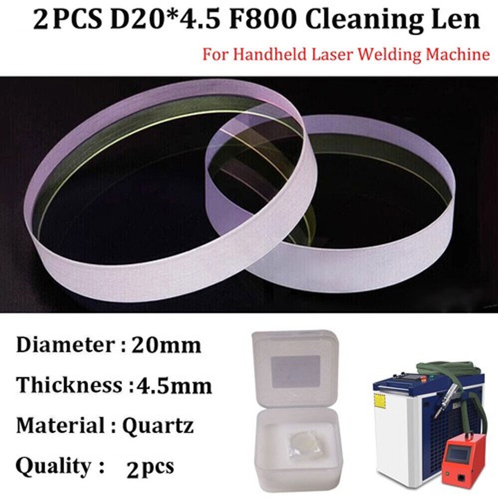 2 PACK D20mm*4.5mm F800 Cleaning Lens for Laser Welding Machine Cleaning