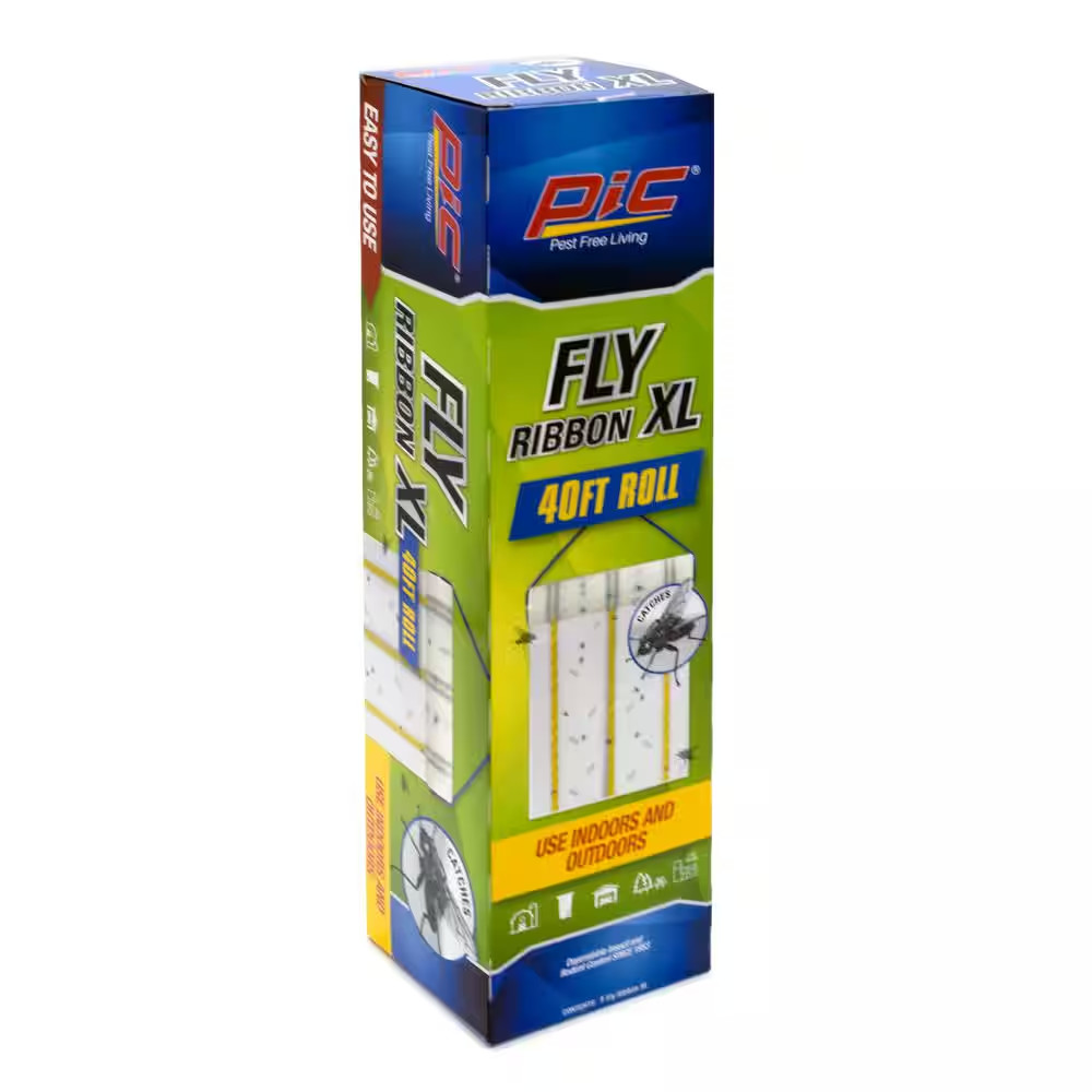Fly Ribbon XL - Large Fly Traps for Outdoors and Barns, 40 Ft. Roll