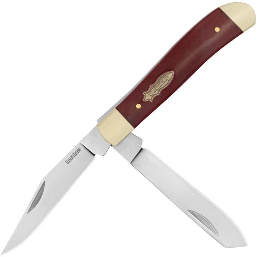 Kershaw Gadsden Folder Pocket Knife Carbon Steel Clip And Spey Blades - 4381RB