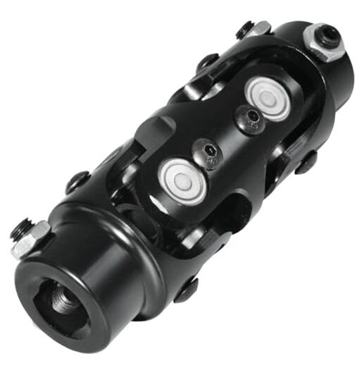 U Joint Universal Steering Shaft Coupler Double 3/4"DD x 3/4"DD 1 Black