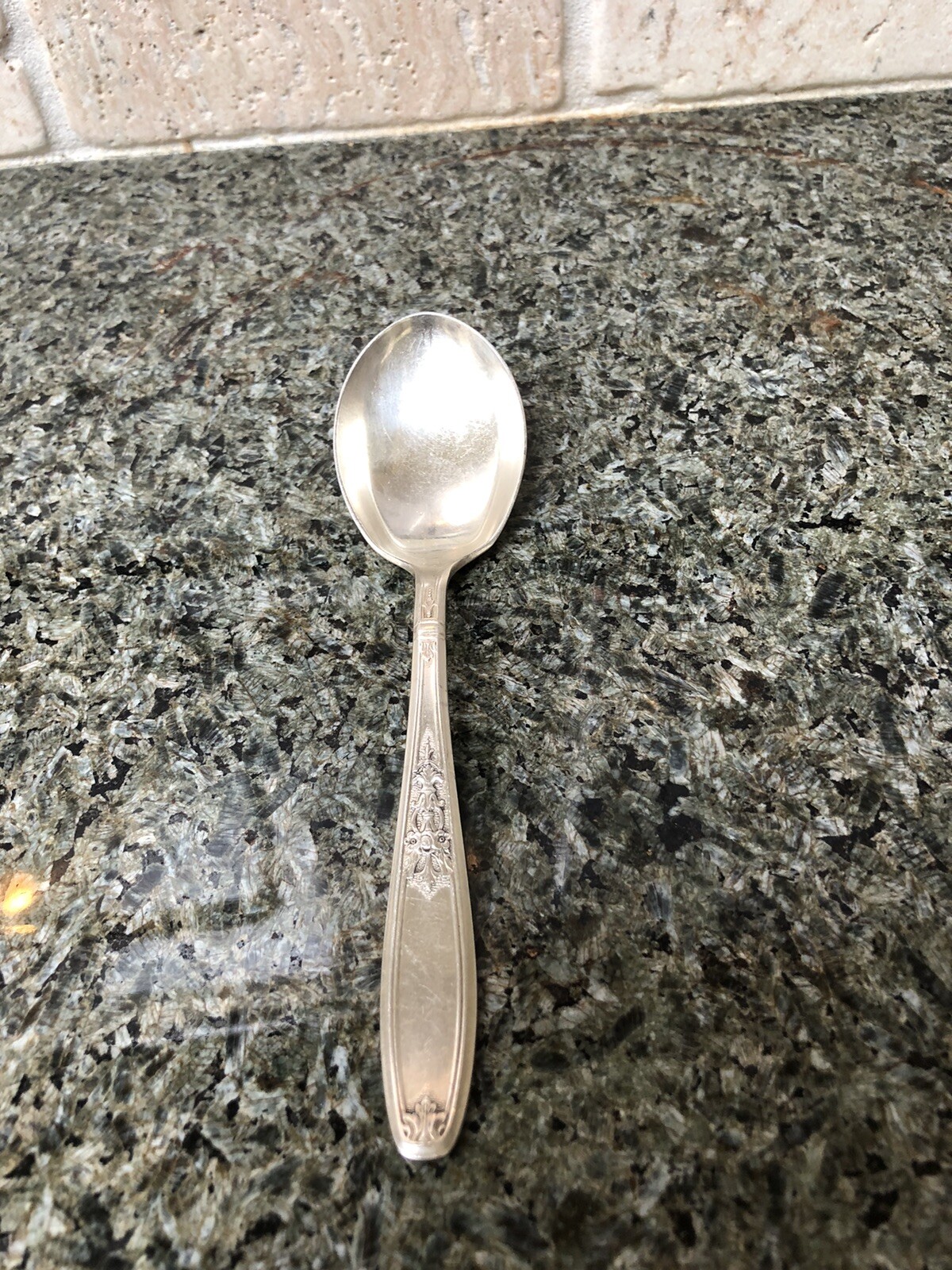 Vintage 1847 Rogers Bros Ambassador 1919 Silverplated Sugar Spoon - 6"