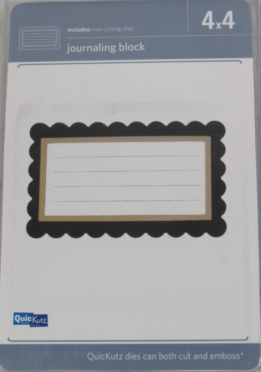 QuicKutz Journaling Block 4x4, 2 Cutting Die Set REV-0228-D