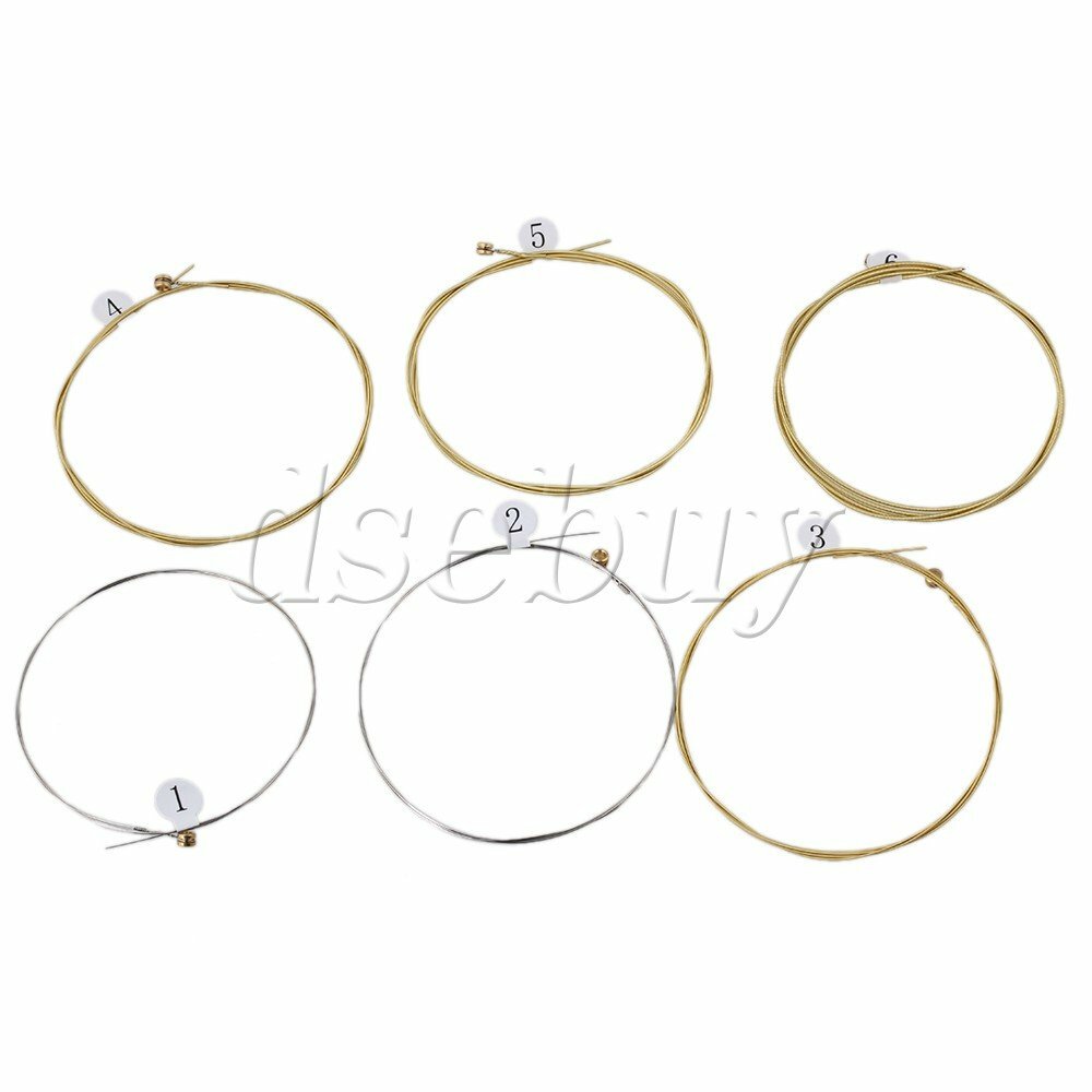 6pcs Super Slinky Guitar Strings Fret Wire For Acoustic Guitar 012-053 CA60-M