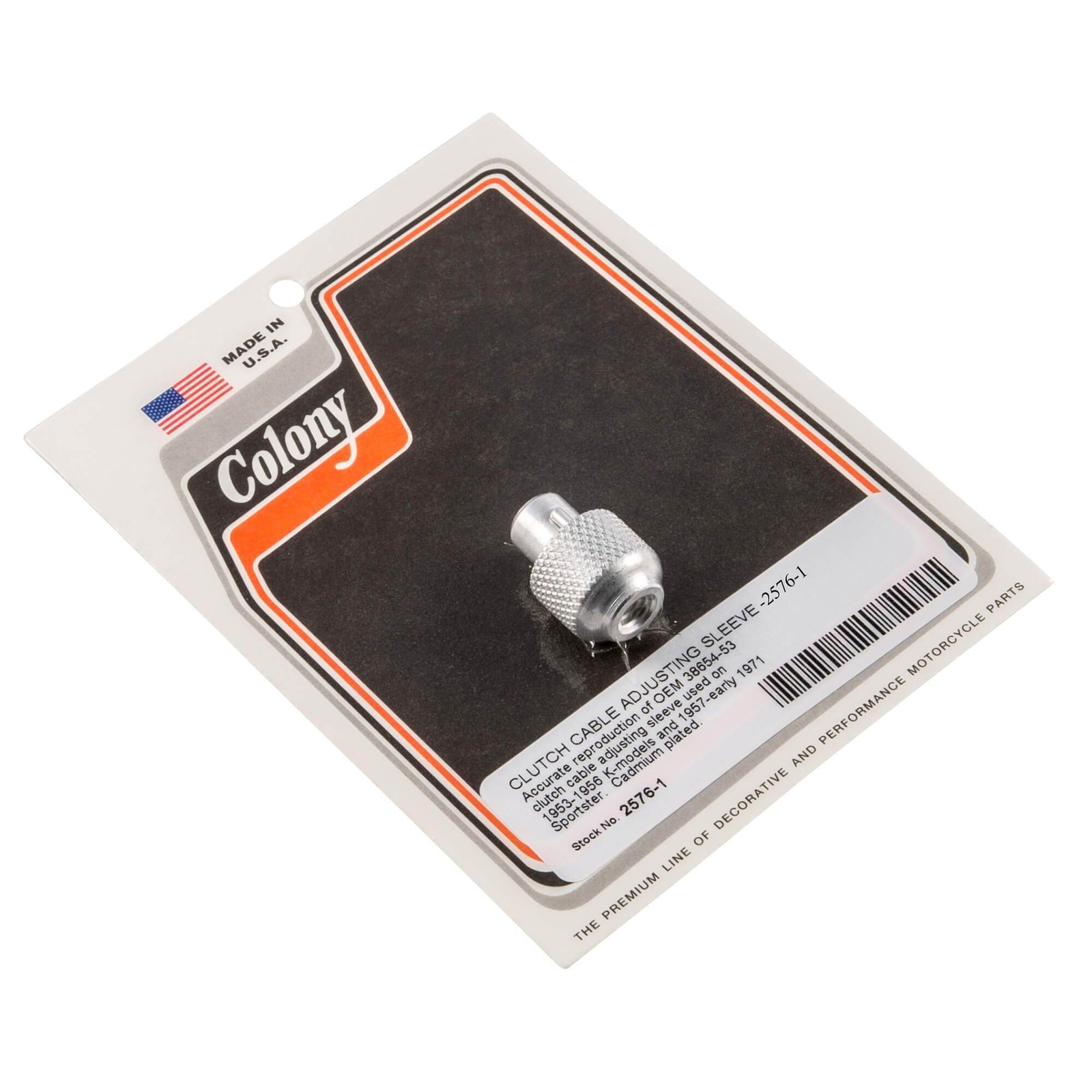 #2576-1 Clutch Cable Adjusting Sleeve 1957-1971 HD XL 1953-56 K Model CAD Colony