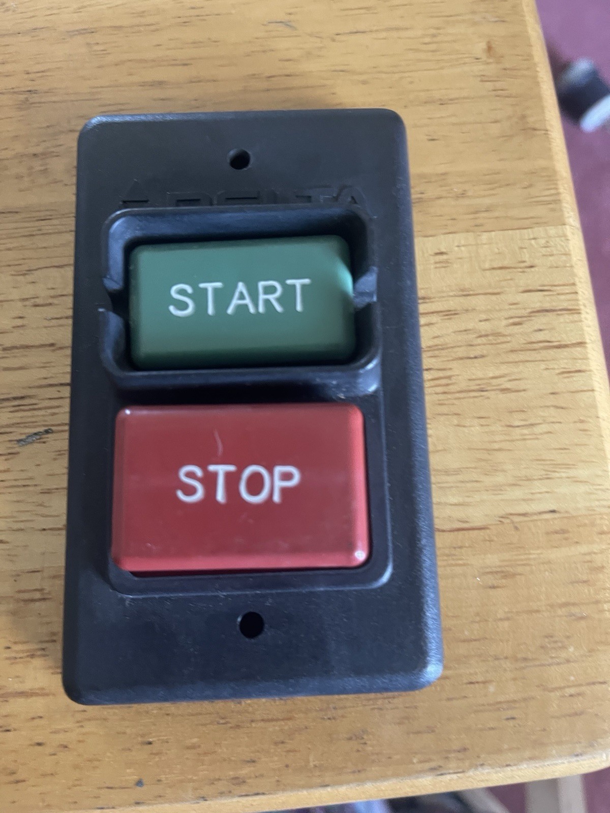 Delta Start/Stop Push Button Switch Face Plate Only