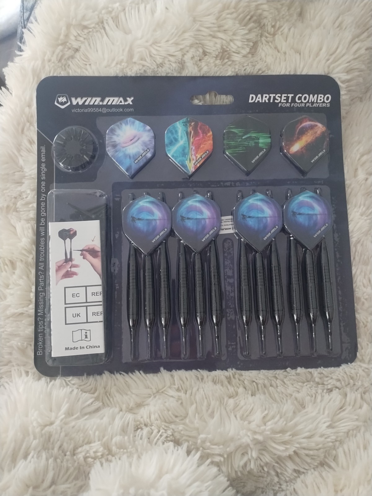 Win.Max Soft Tip Dart Set Combo for Four Players Electric Dartboards