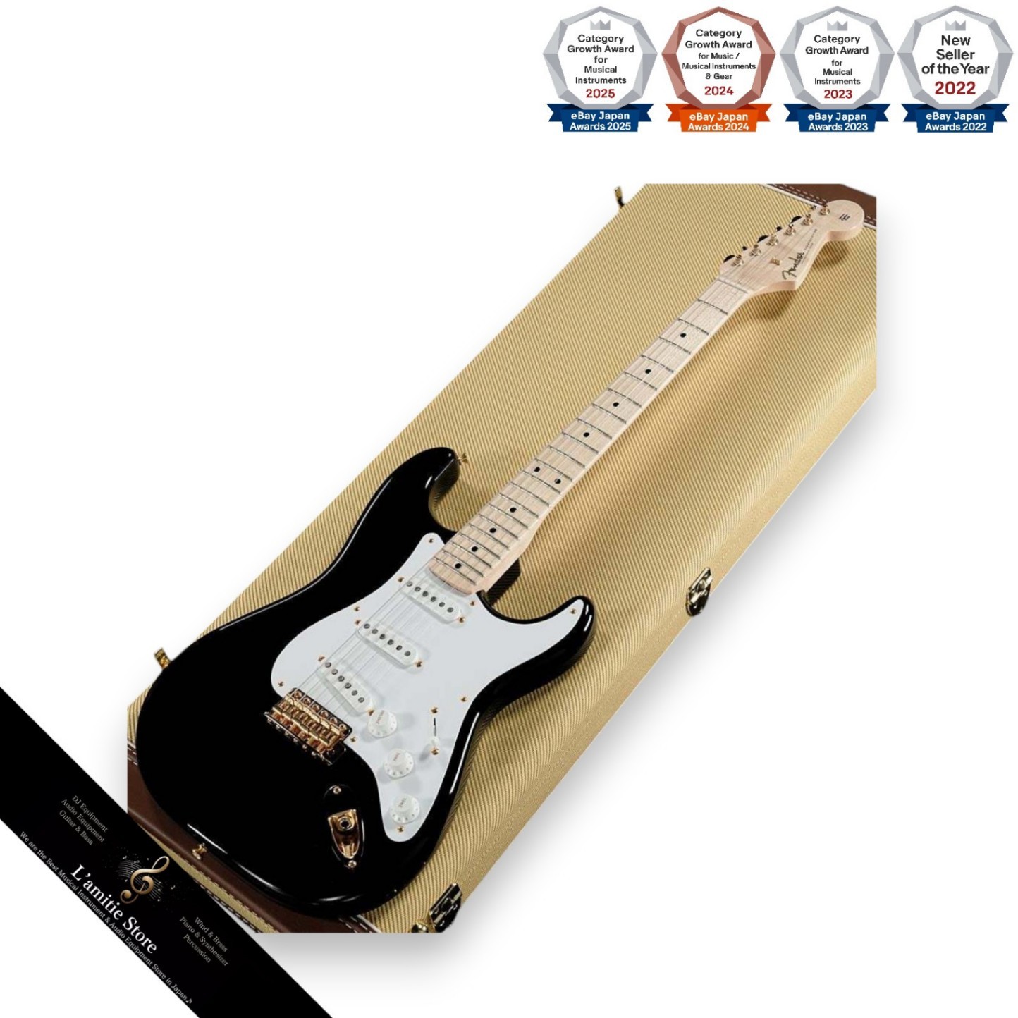 Fender Custom Shop 1956 Stratocaster NOS Black Alder Body Maple Neck V Shape 21