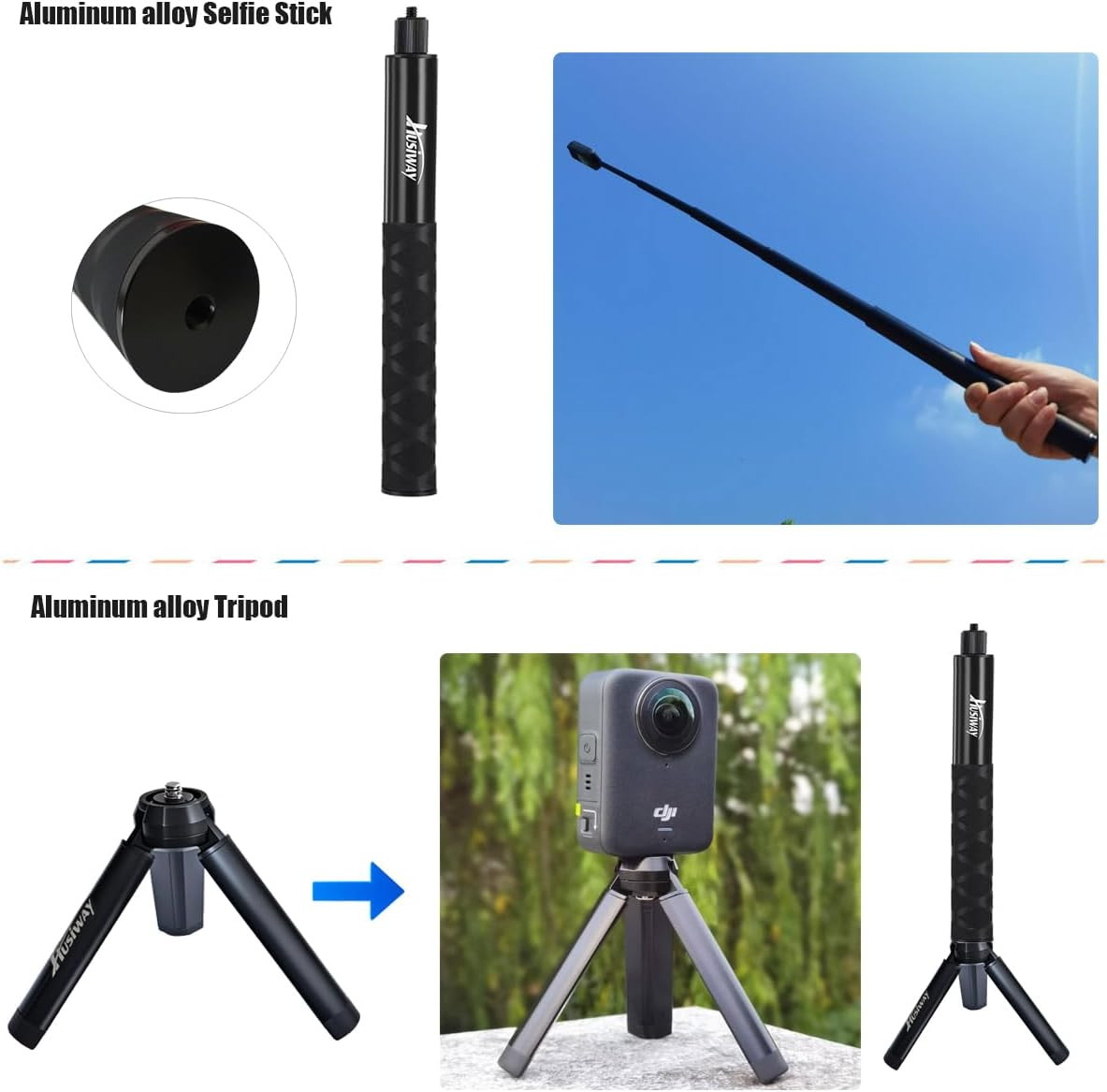 Accessory Kit for DJI Osmo 360 Magnetic Mount Bundle with Carrying Case Selfie S