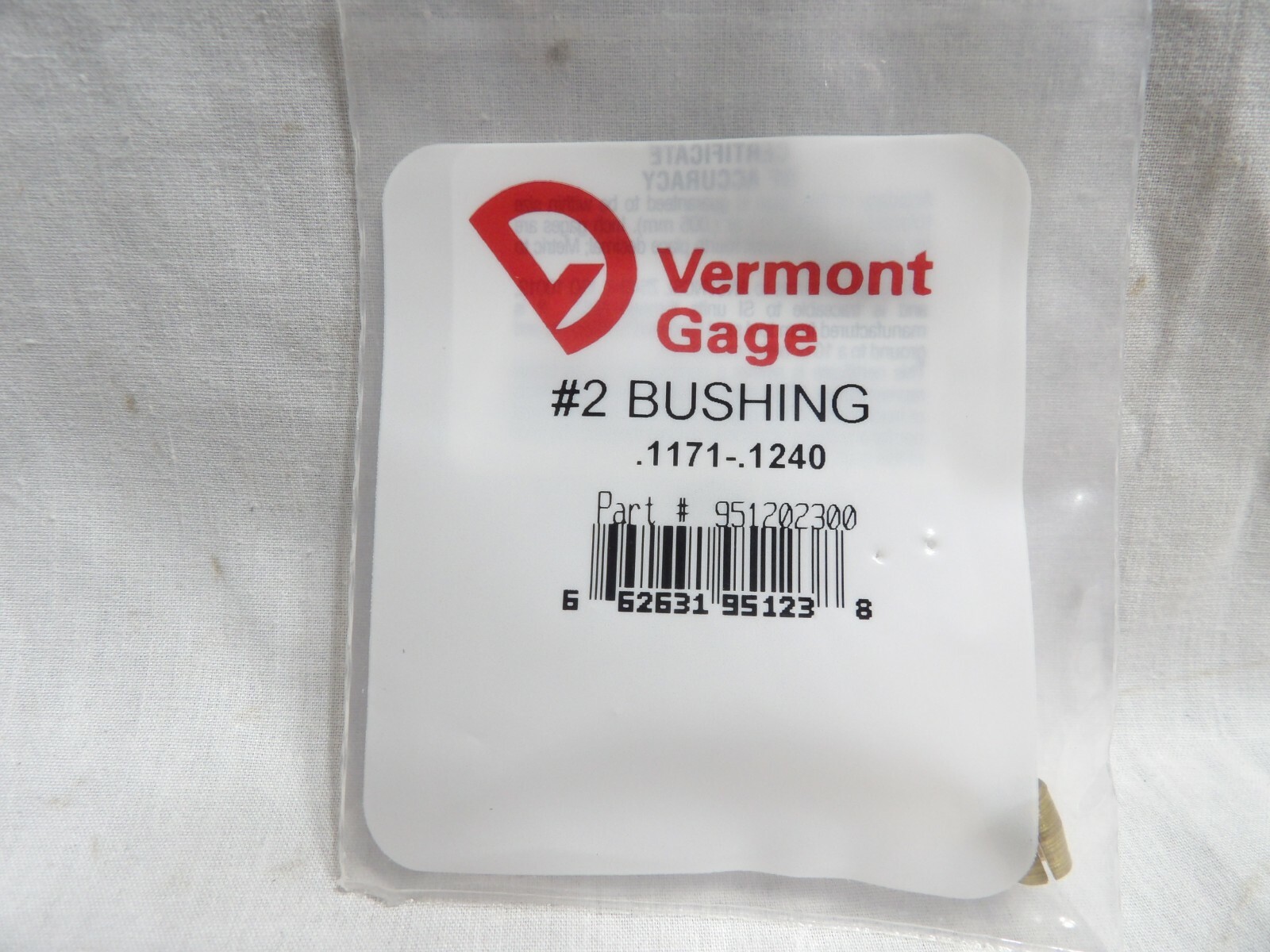 Vermont Gage #2 Bushing .1171 - .1240  #951202300