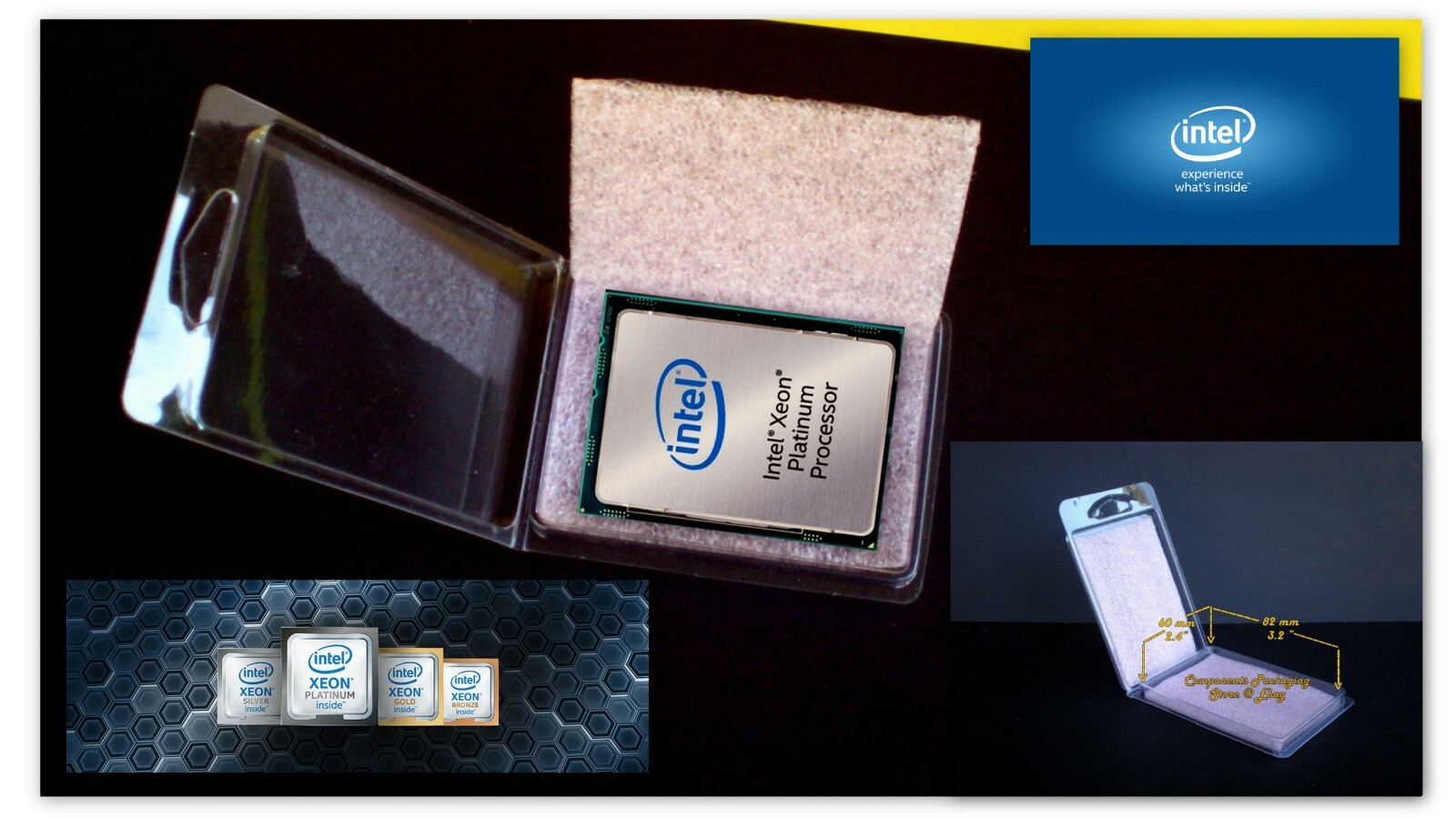 Intel Xeon Bronze CPU Case Clamshell for Intel Socket LGA3647 Processor Qty - 25