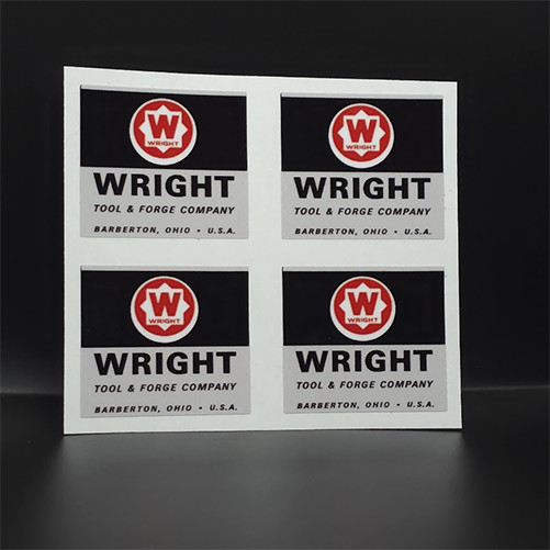 Wright Tools Vintage Style DECALS, 1.75 Inch Vinyl STICKERS x 4